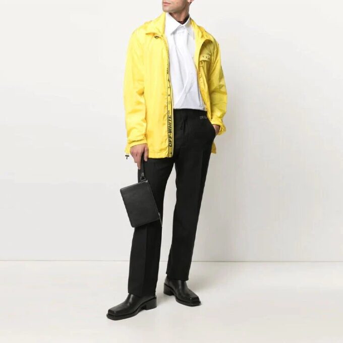 SS21 Logo Alphabet Printing Zipper Windbreaker Ordinary Version Yellow
