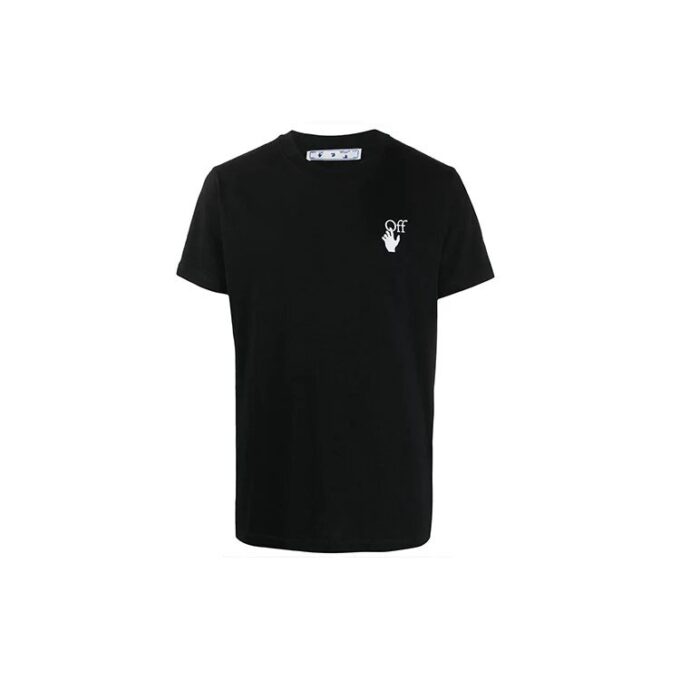 SS21 Logo Arrow Printing Pattern Cotton Short Sleeve Black