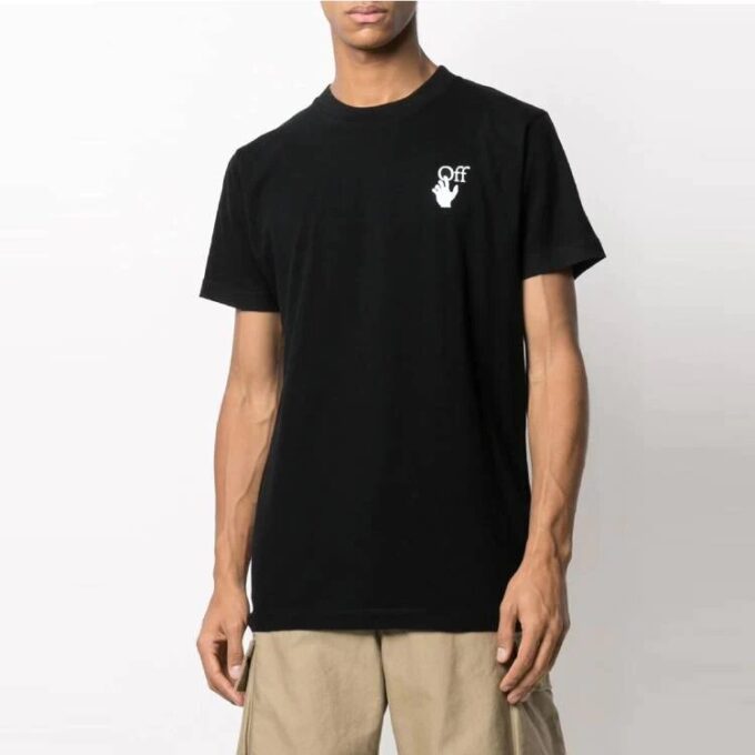 SS21 Logo Arrow Printing Pattern Cotton Short Sleeve Black