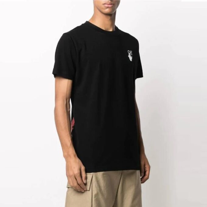 SS21 Logo Arrow Printing Pattern Cotton Short Sleeve Black