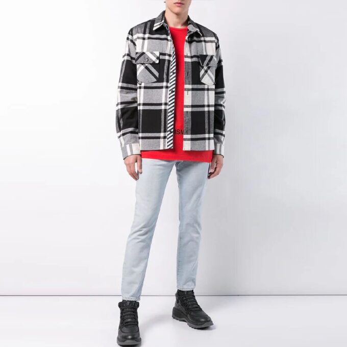 SS21 Logo Black Arrow Graffiti Printing Long Sleeves Red