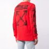 SS21 Logo Black Arrow Graffiti Printing Long Sleeves Red