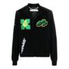 SS21 Logo Embroidered Athleisure Casual Sports Jacket Version Black