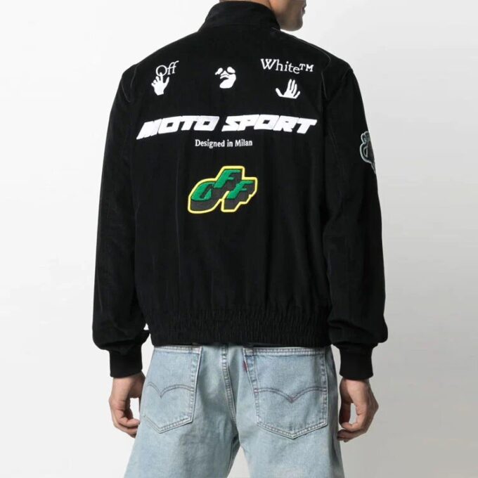 SS21 Logo Embroidered Athleisure Casual Sports Jacket Version Black
