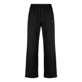SS21 Logo Embroidered Casual Sports Pants Version Black