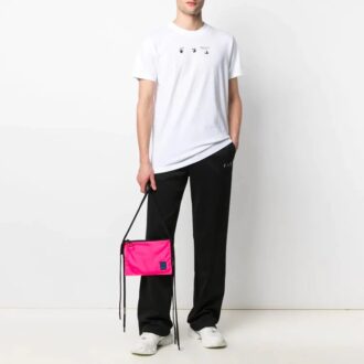 SS21 Logo Embroidered Casual Sports Pants Version Black