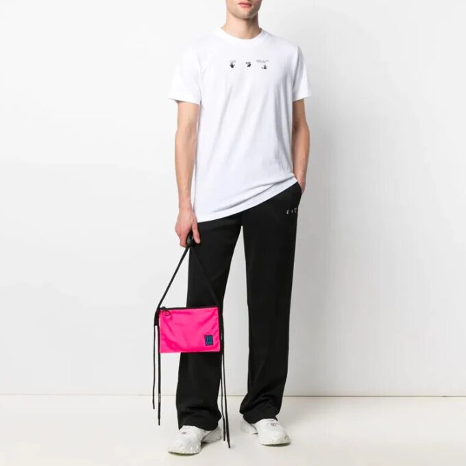 SS21 Logo Embroidered Casual Sports Pants Version Black