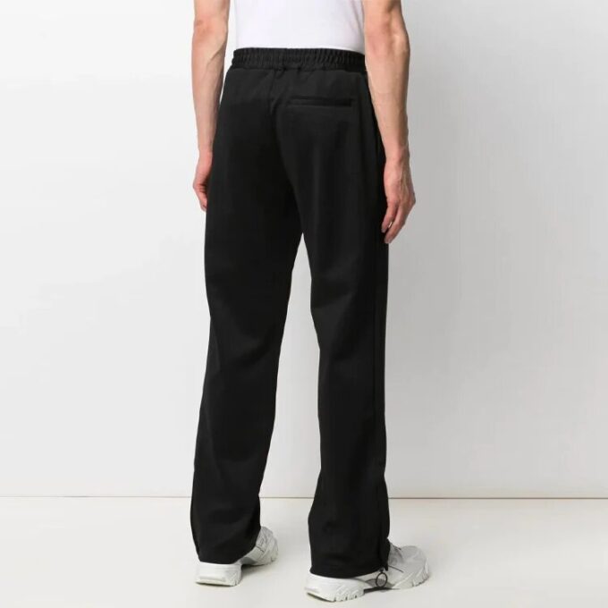 SS21 Logo Embroidered Casual Sports Pants Version Black