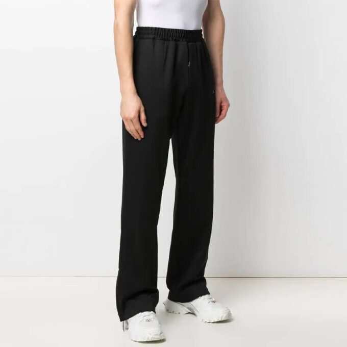 SS21 Logo Embroidered Casual Sports Pants Version Black