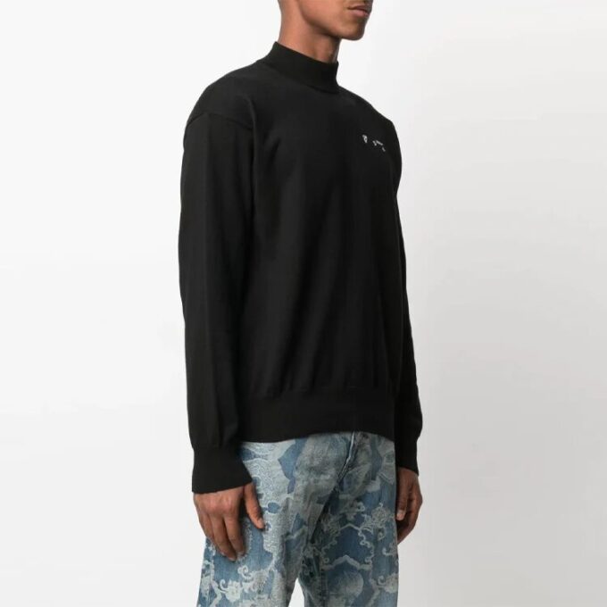 SS21 Logo Embroidered Pattern Knit Version Black