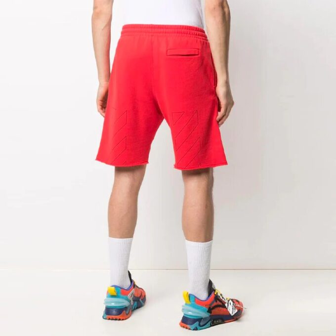 SS21 Logo Embroidered Sports Shorts Red