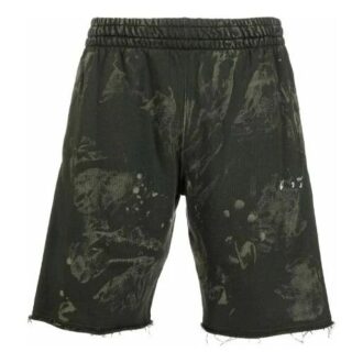 SS21 Logo Pattern Knee-Length Sports Shorts Version Green