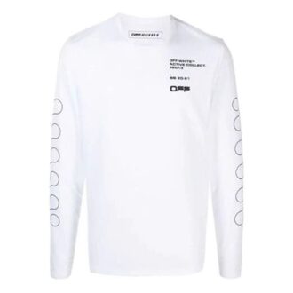 SS21 Logo Pattern Printing Long Sleeves Slim Fit Version White