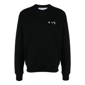 SS21 Logo Pattern Printing Round Neck Pullover Version Black