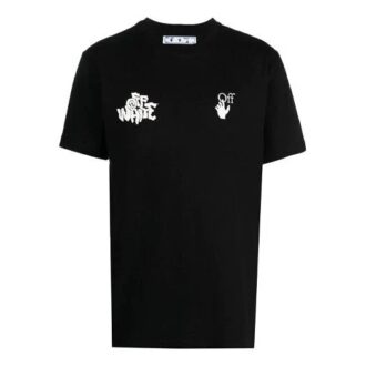SS21 Logo Pattern Short Sleeve Loose Fit Black