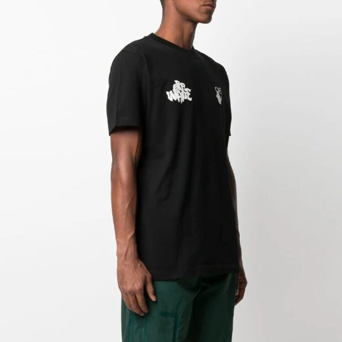 SS21 Logo Pattern Short Sleeve Loose Fit Black