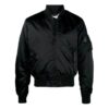 SS21 Logo Pattern Zipper aviator Jacket Loose Fit Black