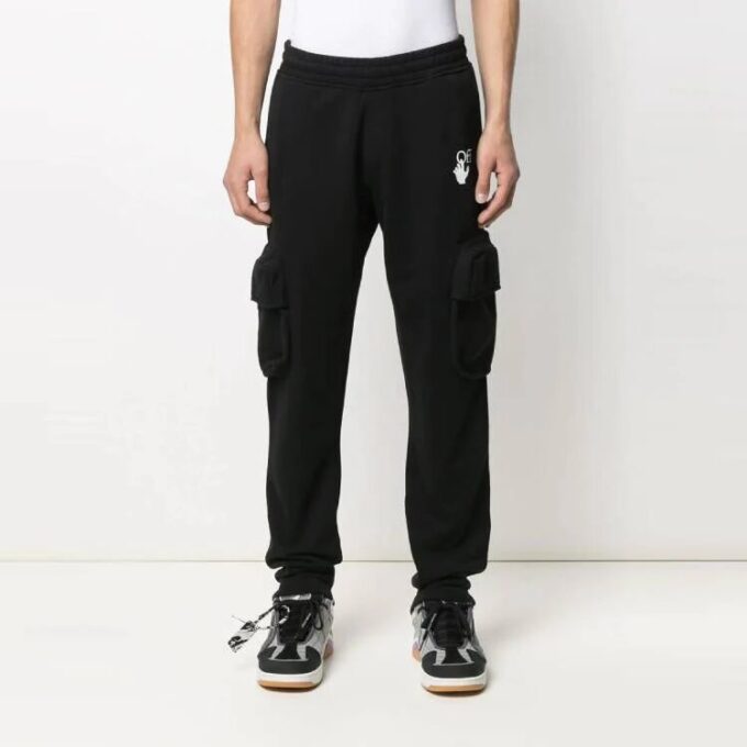 SS21 Logo Pocket Casual Sports Pants Black