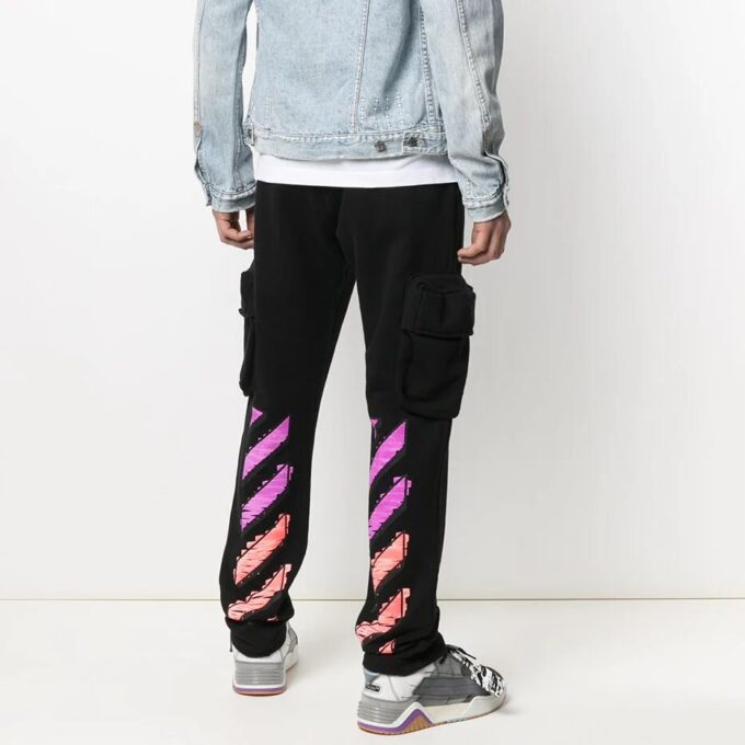SS21 Logo Pocket Casual Sports Pants Black
