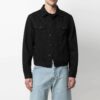 SS21 Logo Printing Denim Jacket Loose Fit Black