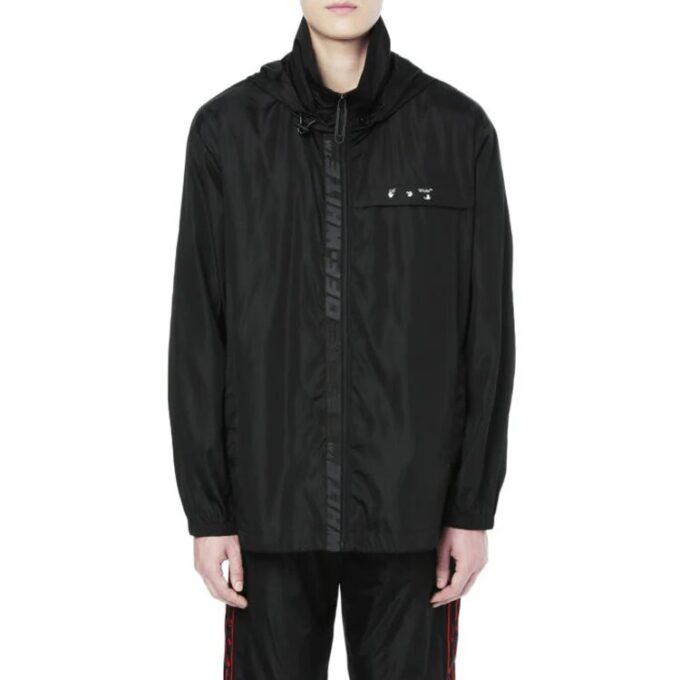 SS21 Logo Printing Hooded Jacket Black