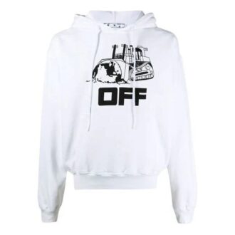 SS21 Logo Printing hooded Long Sleeves White