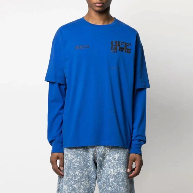 SS21 Logo Printing Long Sleeves Ordinary Version Blue
