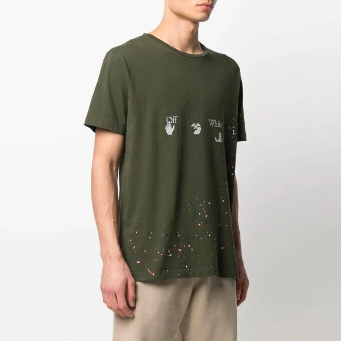 SS21 Logo Printing Pullover Short Sleeve Loose Fit Green