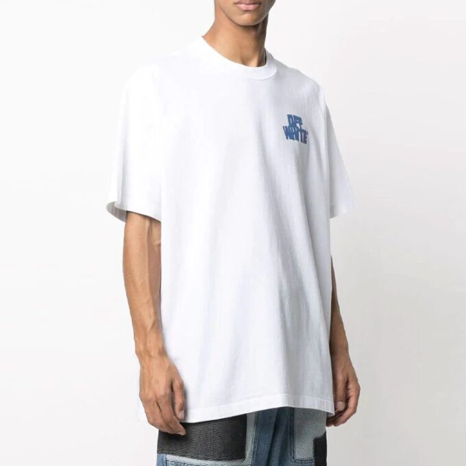 SS21 Logo Printing Pullover Short Sleeve Loose Fit White