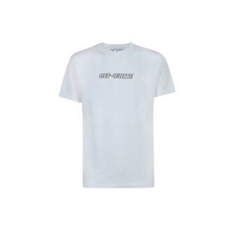 SS21 Logo Printing Round Neck Pullover Short Sleeve Slim Fit Version White