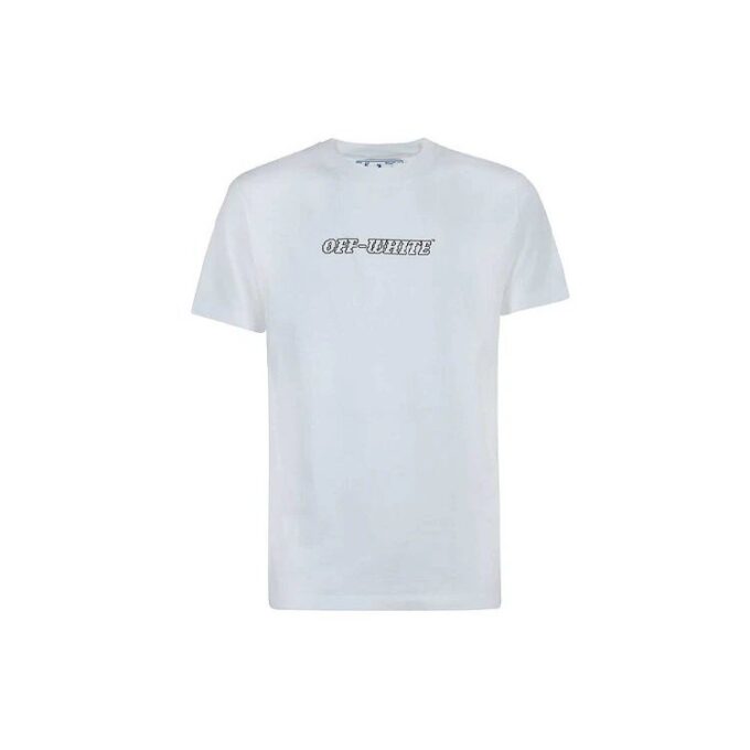 SS21 Logo Printing Round Neck Pullover Short Sleeve Slim Fit Version White