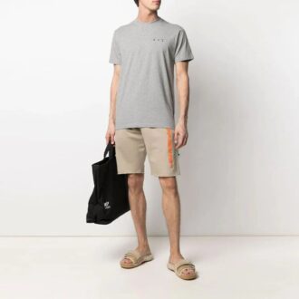 SS21 Logo Printing Round Neck Short Sleeve Ordinary Version Gray