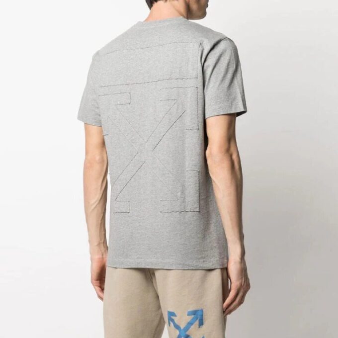 SS21 Logo Printing Round Neck Short Sleeve Ordinary Version Gray