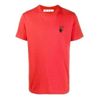 SS21 Logo Printing Round Neck Short Sleeve Version Red
