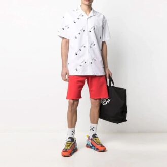 SS21 Logo Printing Short Sleeve Shirt Loose Fit White