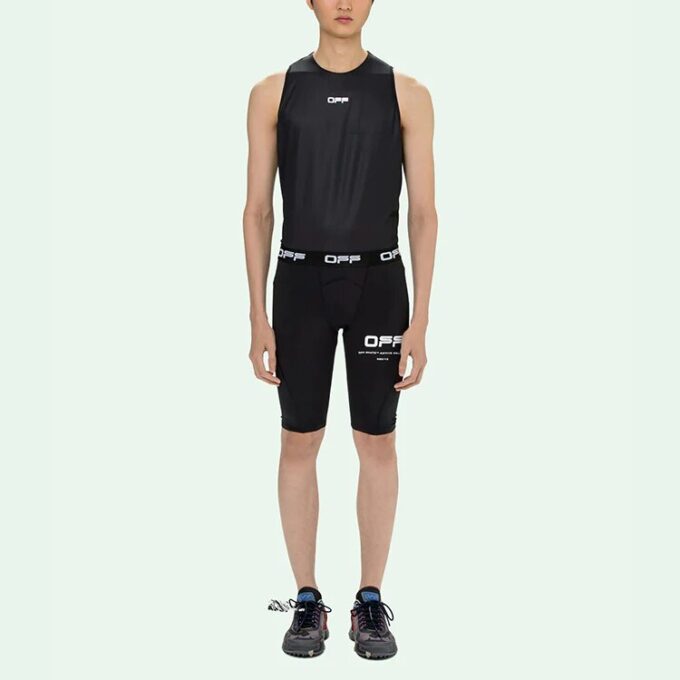 SS21 Logo Printing Soft Elastic Sports Shorts Slim Fit Version Black