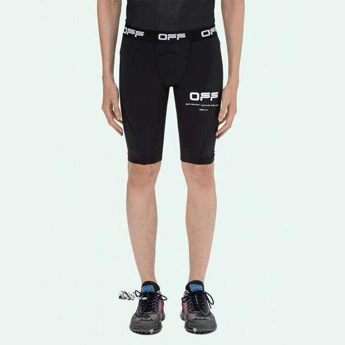 SS21 Logo Printing Soft Elastic Sports Shorts Slim Fit Version Black