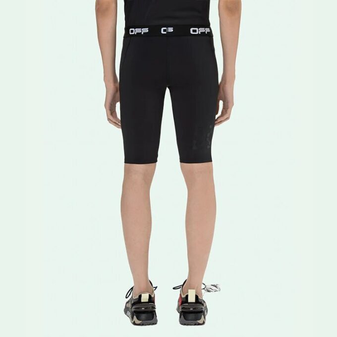 SS21 Logo Printing Soft Elastic Sports Shorts Slim Fit Version Black