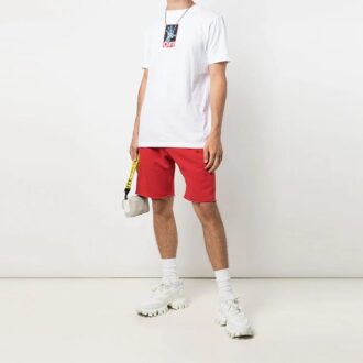 SS21 Logo Printing Straight Sports Shorts Version Red