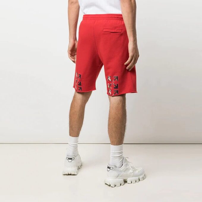 SS21 Logo Printing Straight Sports Shorts Version Red