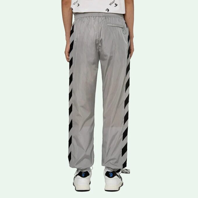 SS21 Logo Printing Stripe Sports Long Pants light grey