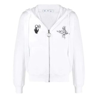 SS21 Logo Printing Zipper White