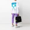 SS21 Logo Rear Pattern Printing Round Neck Long Sleeves Ordinary Version White