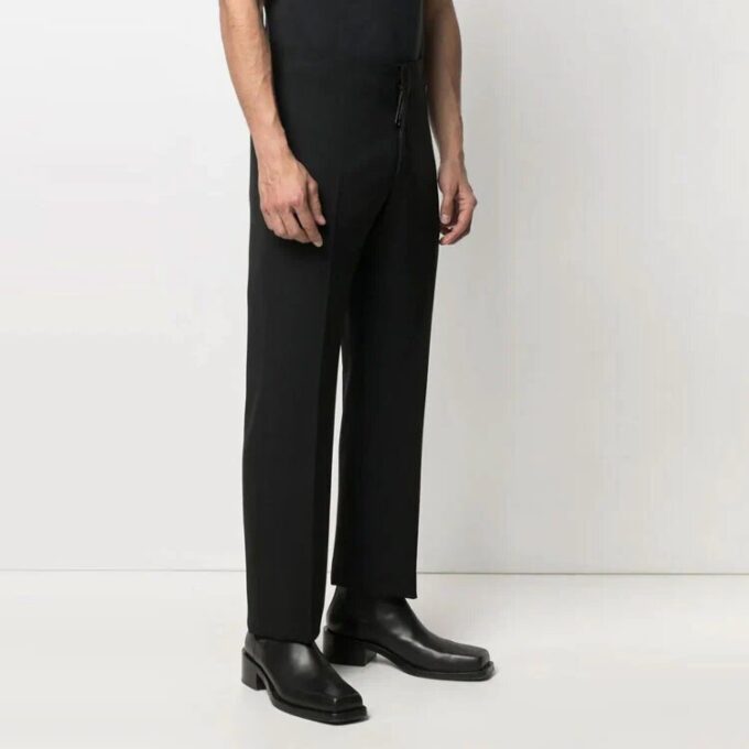 SS21 Logo Straight Casual Long Pants Slim Fit Version Black