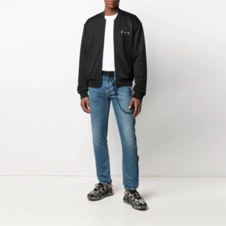 SS21 Logo Zipper Long Sleeves Jacket Version Black
