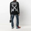 SS21 Marker Arrows Printing Micro Mark Round Neck Slim Fit Version Black