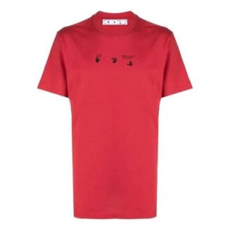 SS21 Marker Arrows Printing Short Sleeve Red