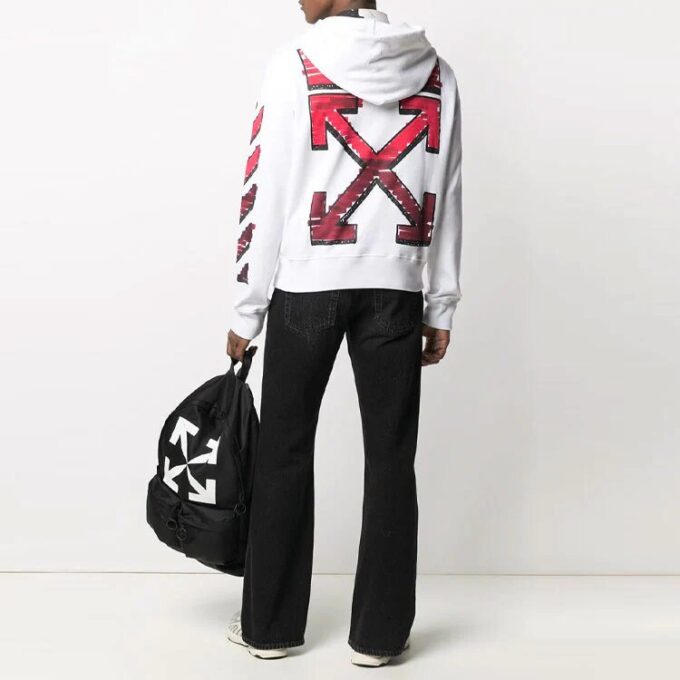 SS21 Marker Arrows Stripe Printing Jacket Loose Fit White