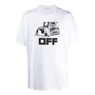 SS21 Mona Lisa Rubber Strap Printing Pullover Short Sleeve White