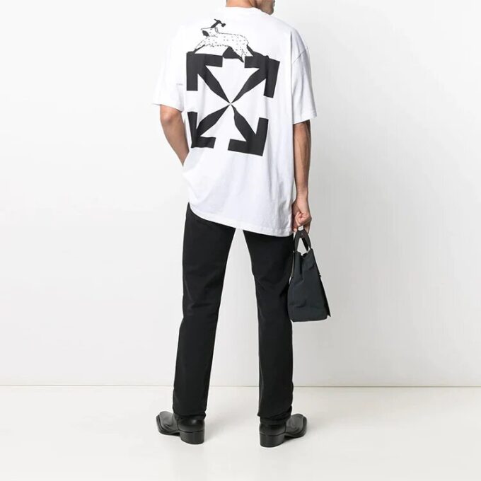 SS21 Mona Lisa Rubber Strap Printing Pullover Short Sleeve White